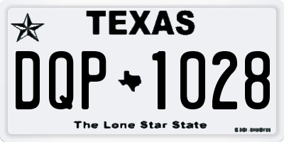 TX license plate DQP1028