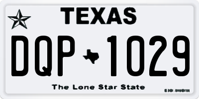 TX license plate DQP1029