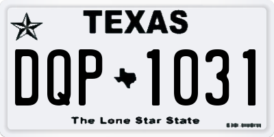 TX license plate DQP1031