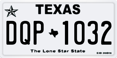 TX license plate DQP1032