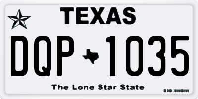 TX license plate DQP1035