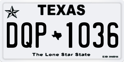 TX license plate DQP1036