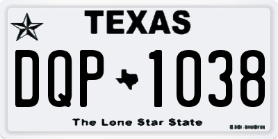 TX license plate DQP1038