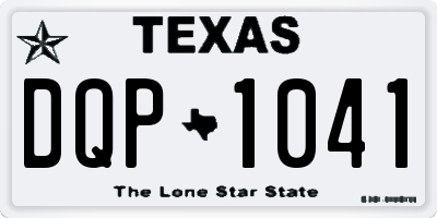 TX license plate DQP1041
