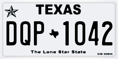 TX license plate DQP1042