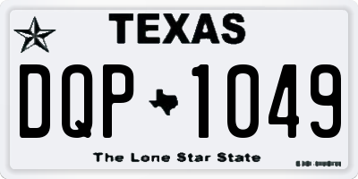 TX license plate DQP1049