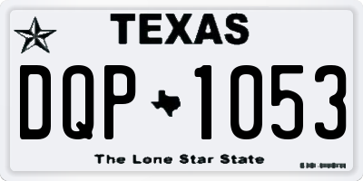TX license plate DQP1053