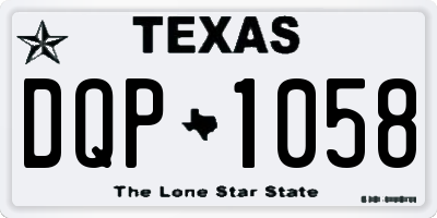 TX license plate DQP1058