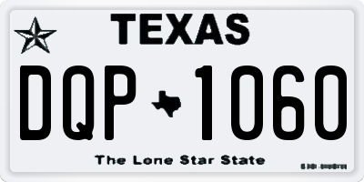 TX license plate DQP1060