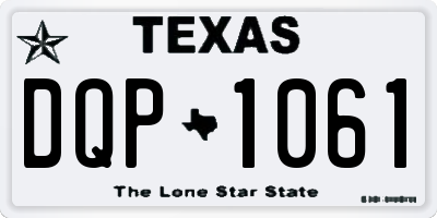 TX license plate DQP1061