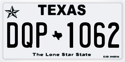 TX license plate DQP1062