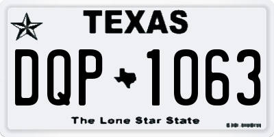 TX license plate DQP1063