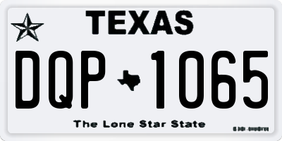 TX license plate DQP1065