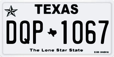 TX license plate DQP1067