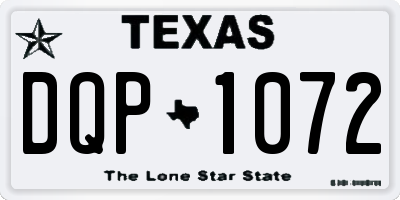 TX license plate DQP1072
