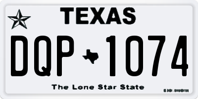 TX license plate DQP1074