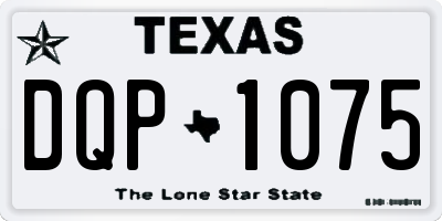 TX license plate DQP1075