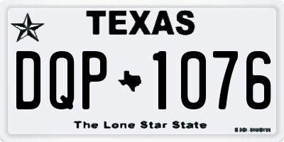 TX license plate DQP1076