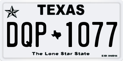 TX license plate DQP1077
