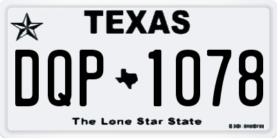 TX license plate DQP1078