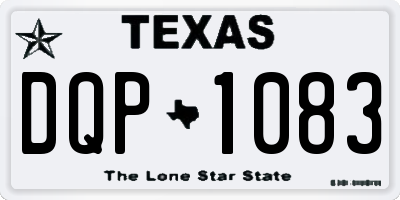 TX license plate DQP1083