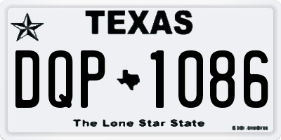 TX license plate DQP1086