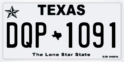 TX license plate DQP1091