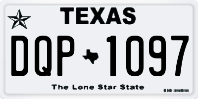 TX license plate DQP1097
