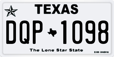 TX license plate DQP1098