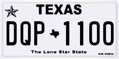 TX license plate DQP1100