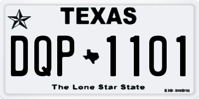 TX license plate DQP1101