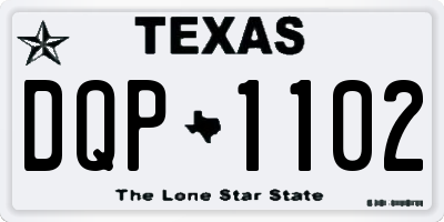 TX license plate DQP1102