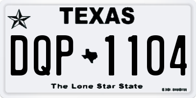 TX license plate DQP1104
