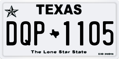 TX license plate DQP1105