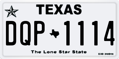 TX license plate DQP1114