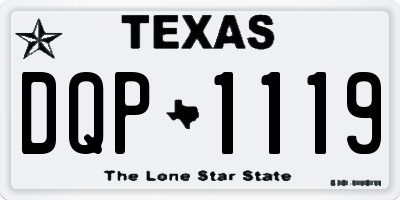 TX license plate DQP1119