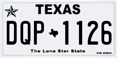 TX license plate DQP1126