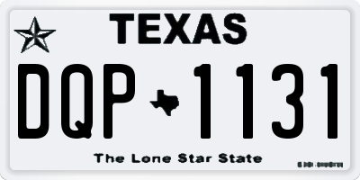 TX license plate DQP1131