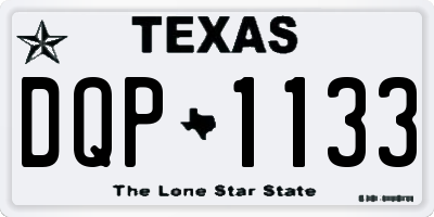 TX license plate DQP1133