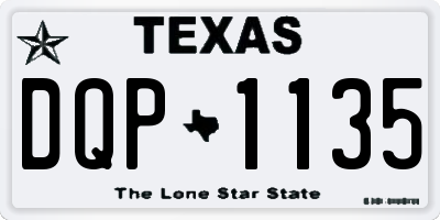 TX license plate DQP1135