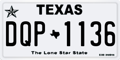TX license plate DQP1136