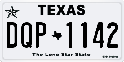 TX license plate DQP1142