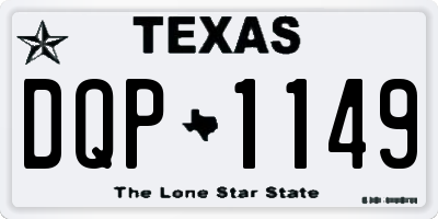 TX license plate DQP1149