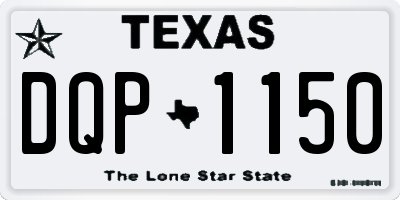 TX license plate DQP1150