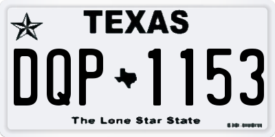 TX license plate DQP1153