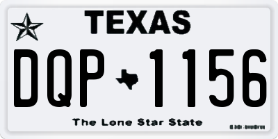 TX license plate DQP1156