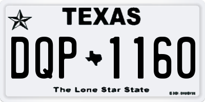 TX license plate DQP1160
