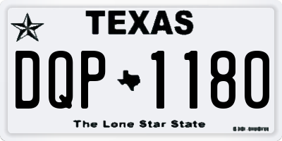 TX license plate DQP1180
