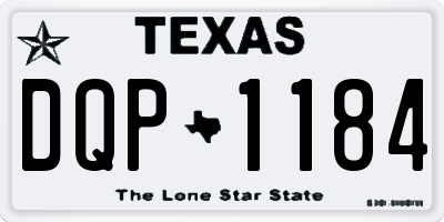 TX license plate DQP1184