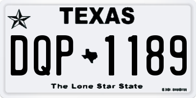 TX license plate DQP1189